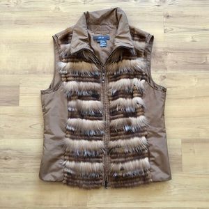 Fur vest from per se purchased through Carlisle L